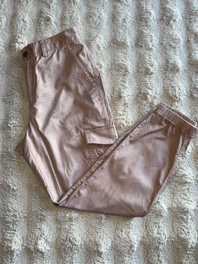 GAP Women's Cargo Jogger Pants - Dusty Rose